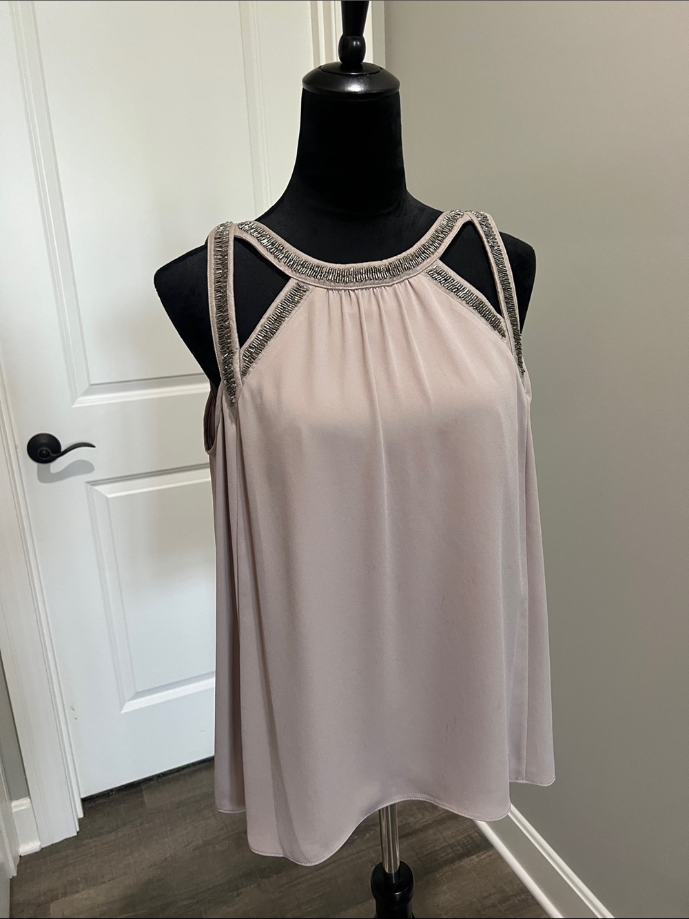 BCBGMaxAzria Beaded-Trim Sleeveless Camisole - Mauve
